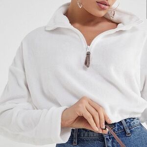 UO Angela Fleece Pullover Top